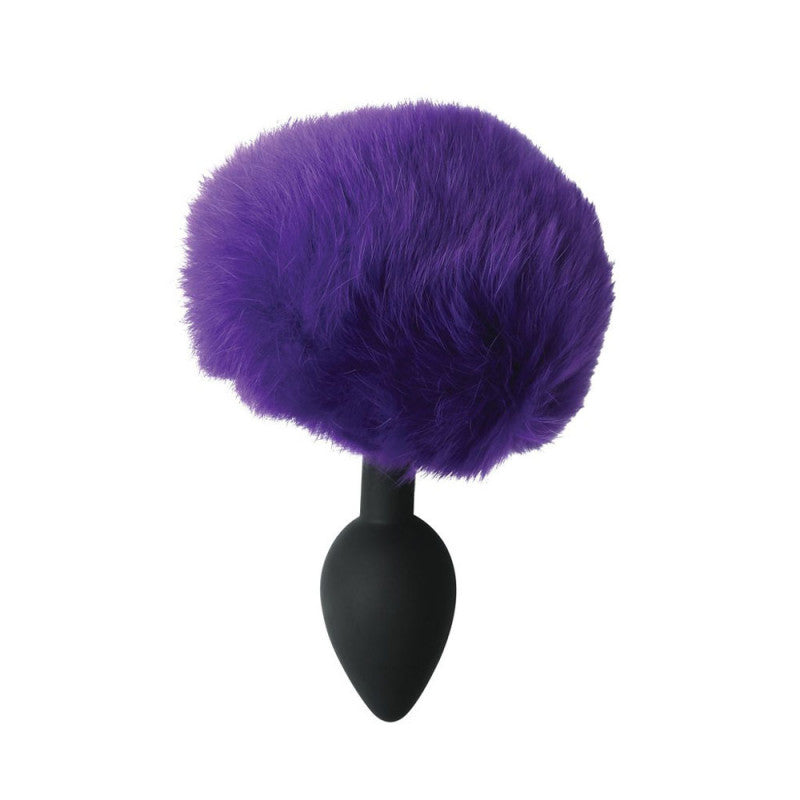 Midnight Silicone Bunny Butt Plug - Purple
