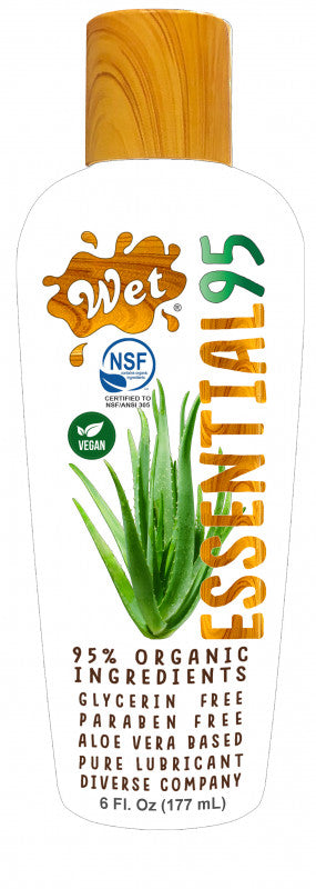 Wet Essential95 Certified 95% Organic Aloe Based  Lubricant - 6 Fl. Oz.