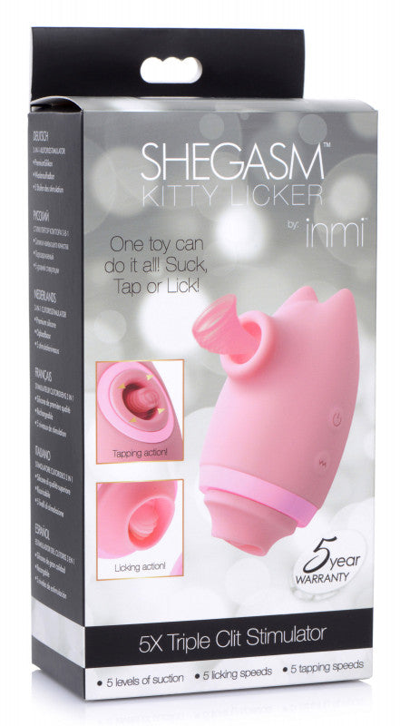 Shegasm Kitty Licker 5x Triple  Stimulator - Pink