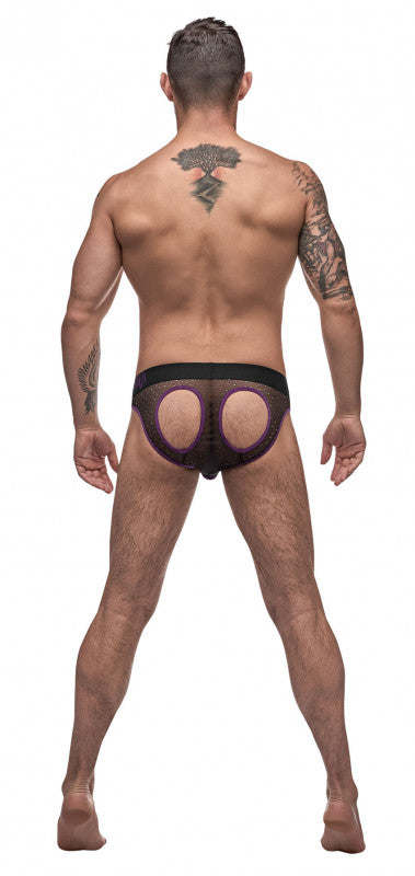 Airotic Mesh Butt Out Bikini - Black - Medium