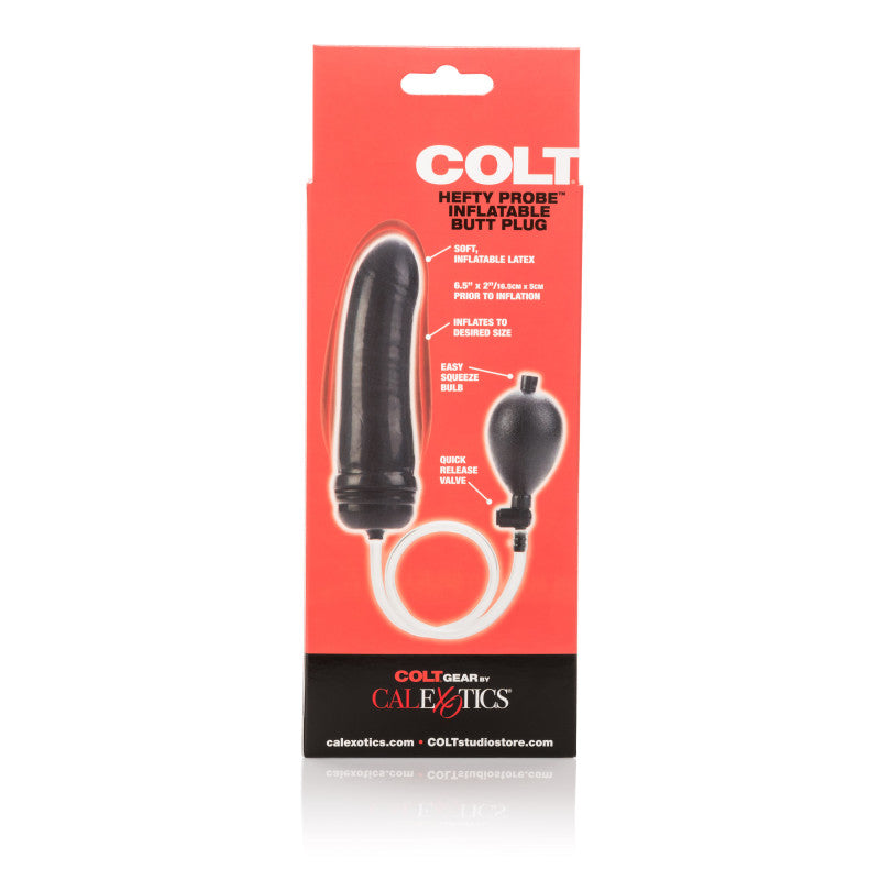Colt Hefty Probe Inflatatable Butt Plug - Black