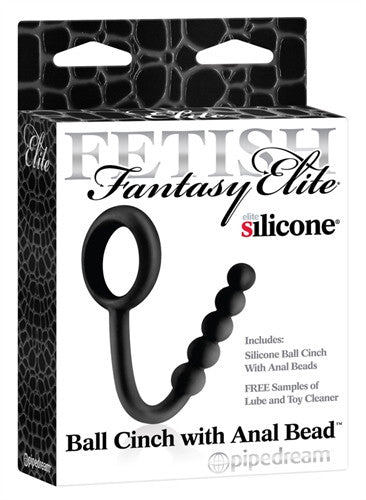 Fetish Fantasy Elite Ball Cinch With Anal Bead - Black