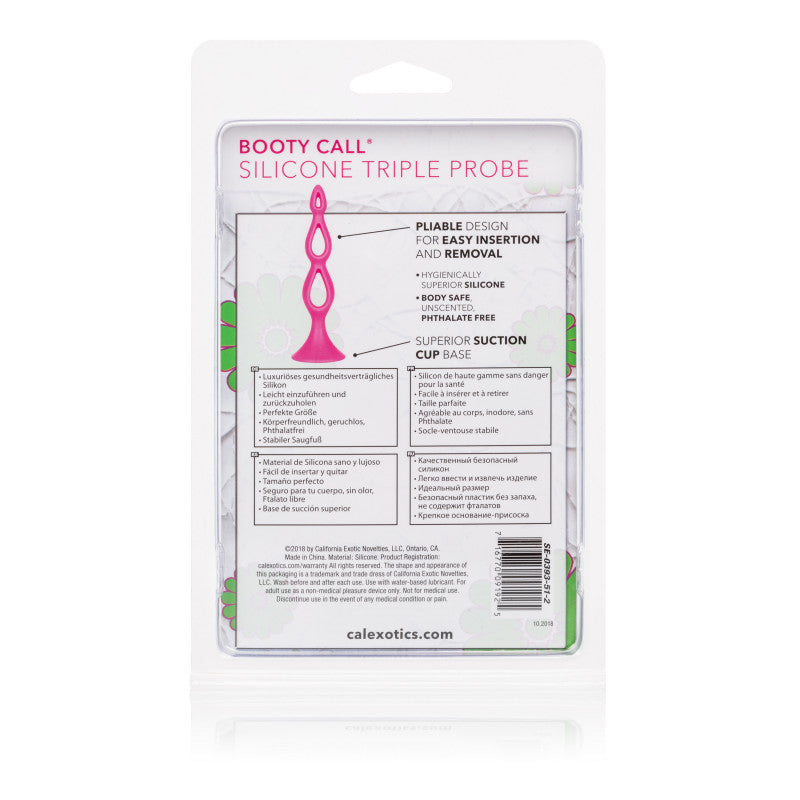 Booty Call Silicone Triple Probe - Pink