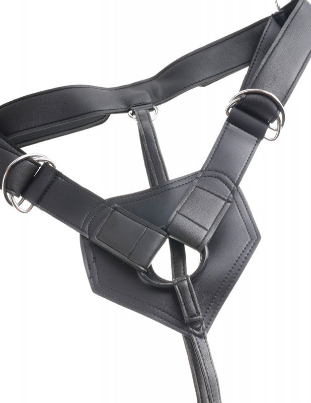 King  Strap-on Harness With 8"  - Tan