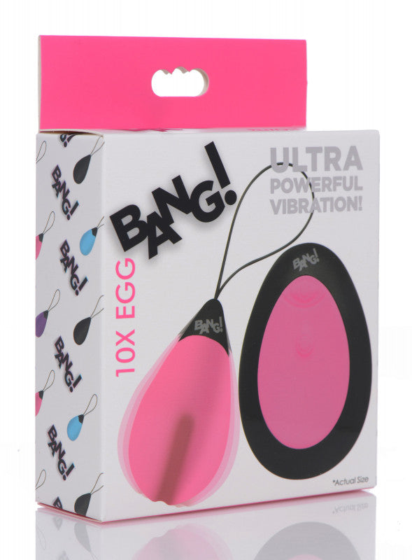 10x Silicone Vibrating Egg - Pink