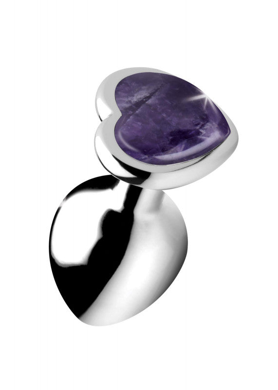 Amethyst Heart Anal Plug - Small