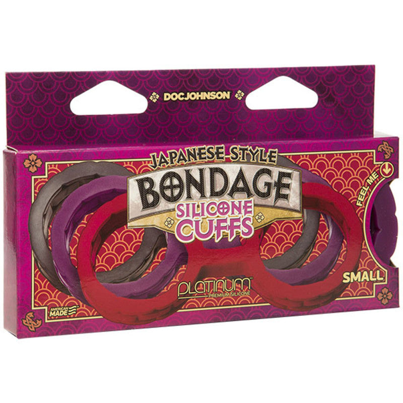 Japanese Bondage - Silicone Cuffs - Small -  Purple