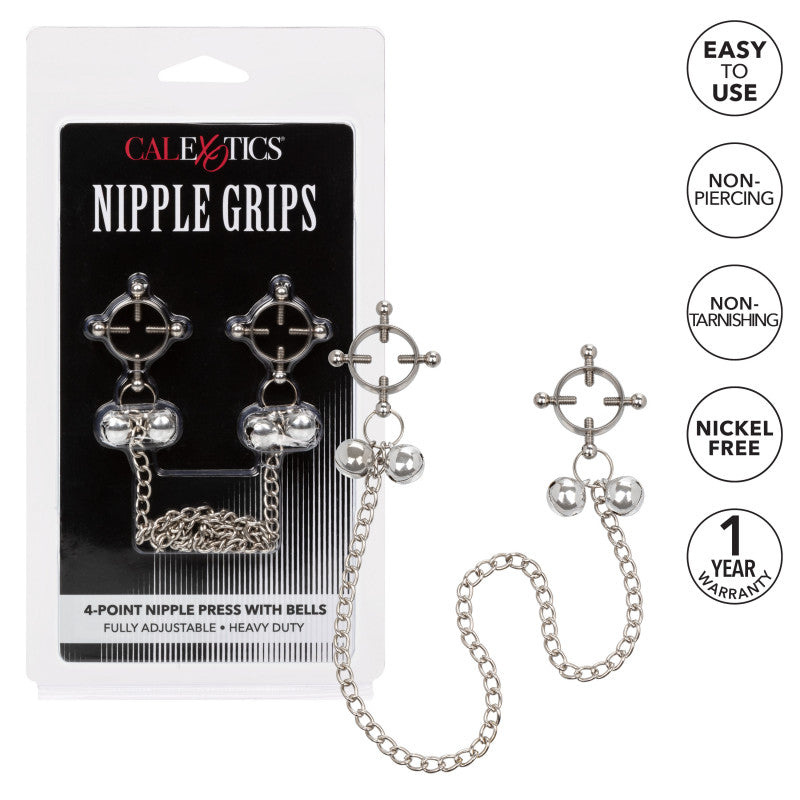 Nipple Grips 4-Point Nipple Press With Bells
