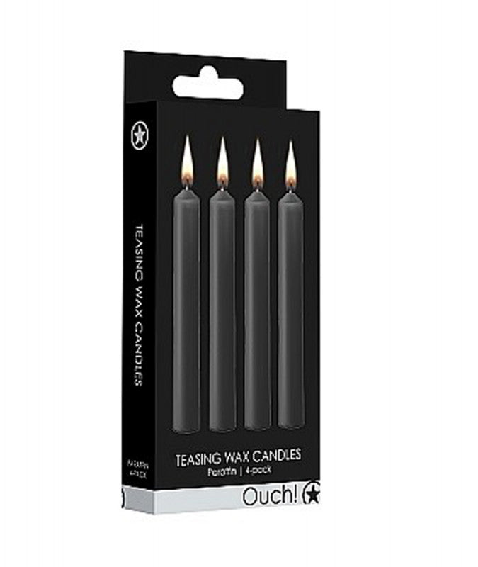Teasing Wax Candles - Black - 4-Pack