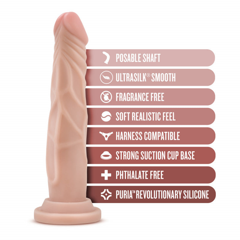 Dr. Skin Silicone - Dr. Carter - 7 Inch With Suction Cup - Vanilla