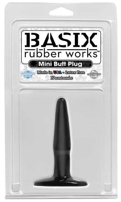 Basix Mini Butt Plug Black
