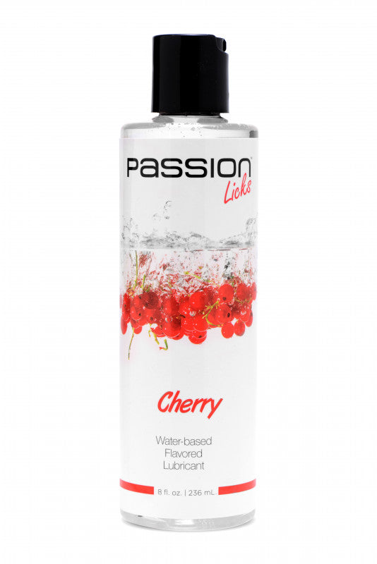 Passion Licks Cherry Water Based Flavored Lubricant - 8 Fl. Oz. / 236 ml
