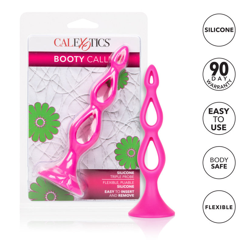 Booty Call Silicone Triple Probe - Pink