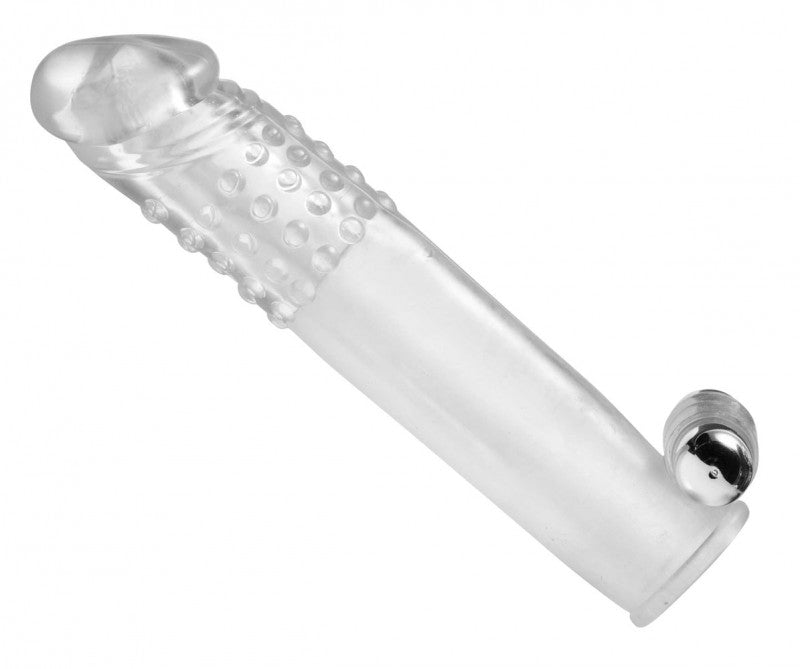 Clear Sensations  Extender Vibro Sleeve With  Bullet