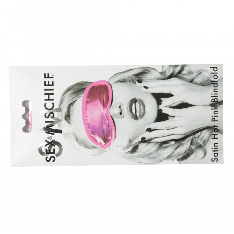 Sex and Mischief Satin Hot Pink Blindfold