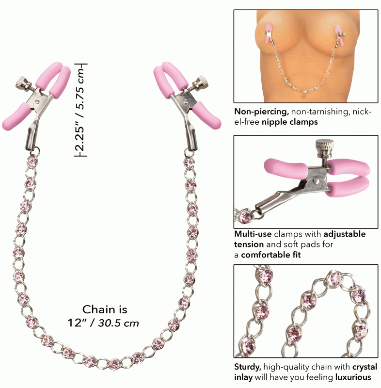 First Time Crystal Nipple Teasers - Pink
