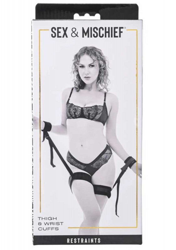 Thigh and Wrist Cuffs - Black