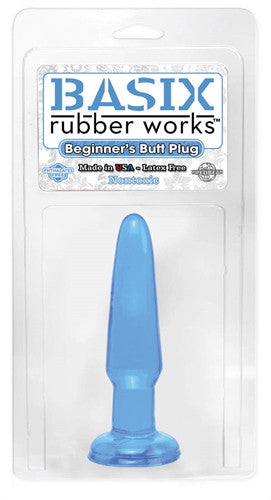 Basix 3.5in Beginners Butt Plug Blue