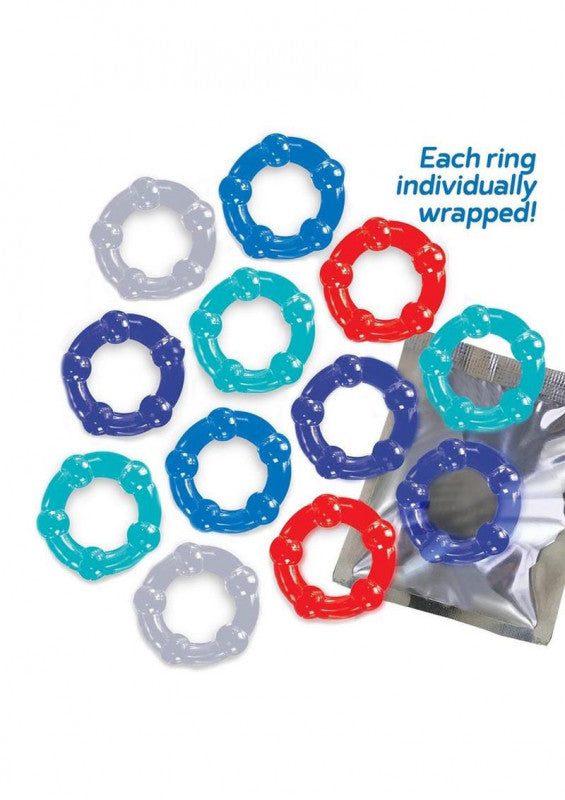 The 9's - Baller Dozen Beaded - 12 Pc Ring Set