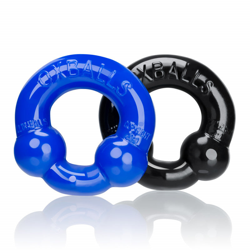 Ultraballs 2- Piece  Ring Set - Black &amp;  Police Blue