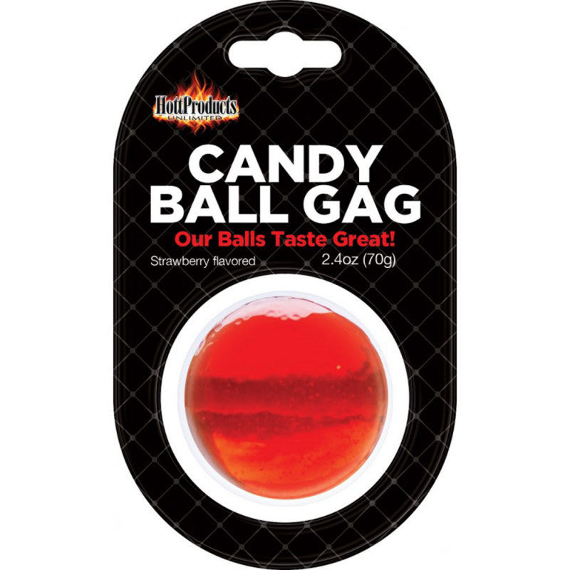 Candy Ball Gag - Strawberry 2.4 Oz