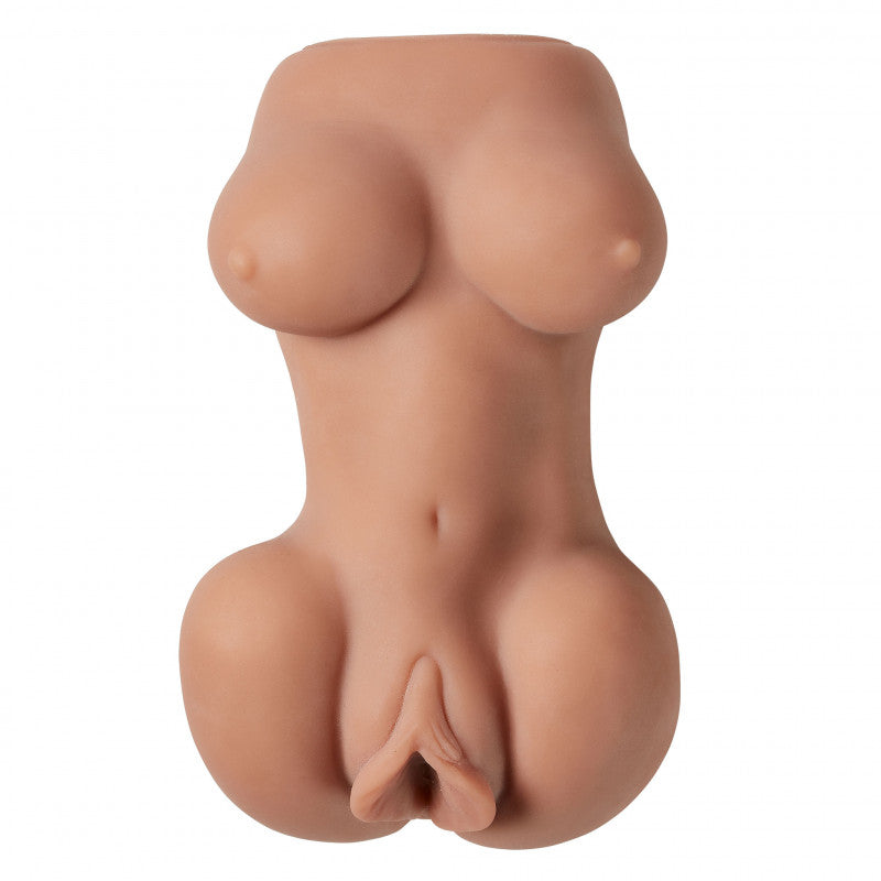 Cloud 9 Mini Body Dual Stroker Pleasure  and Rear - Tan