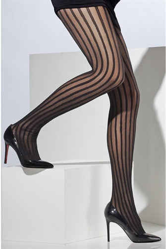 Sheer Striped Tights - Black Fv-21379