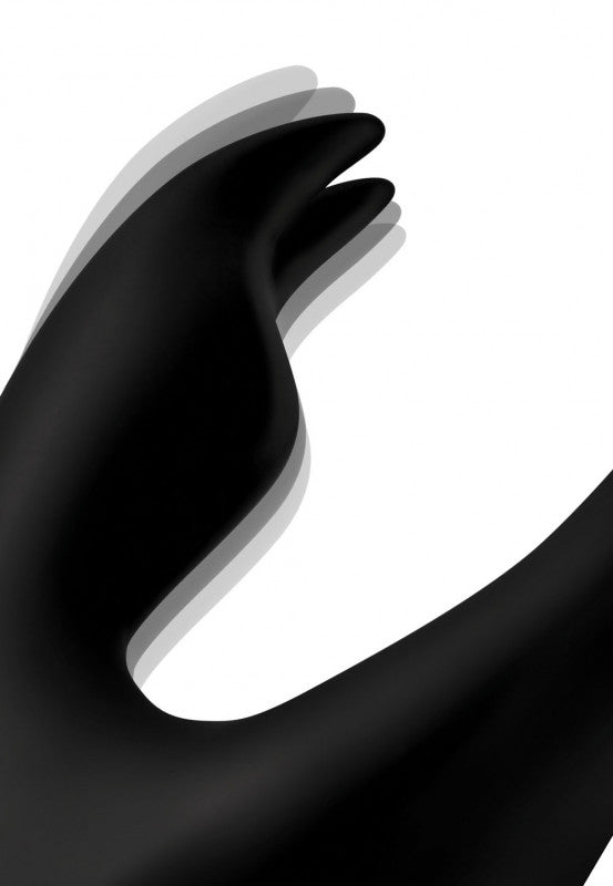 7x Bendable Silicone Rabbit Vibrator - Black