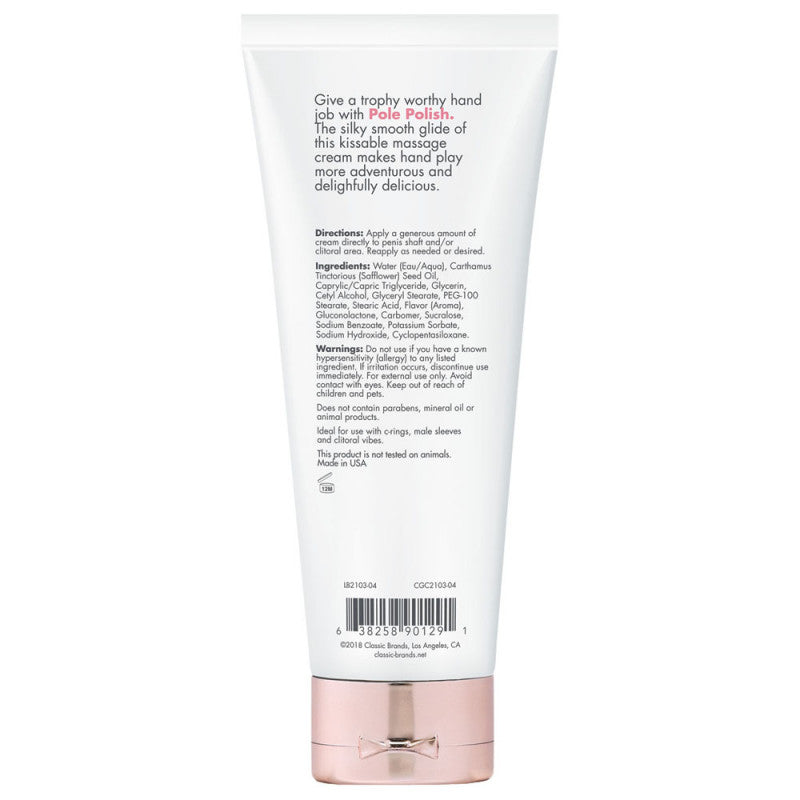 Pole Polish Kissable Massage Cream Not So Vanilla 4 Fl Oz.
