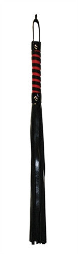 Sex and Mischief Red and Black Stripe Flogger