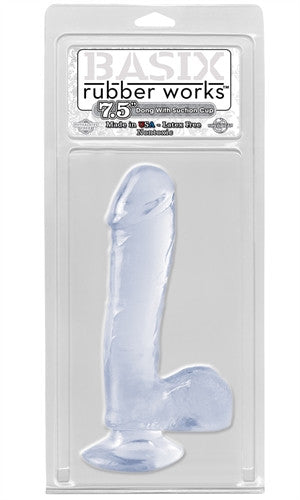 Basix Rubber Works - 7.5-Inch  With Suction Cup - Clear