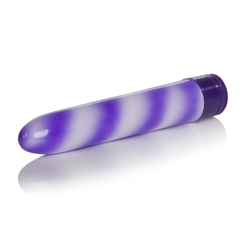 Waterproof Candy Cane Purple 7in Vibrator