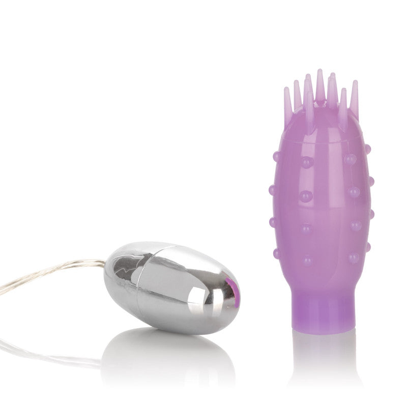 Silicone Slims Vibrating Nubby Bullet Purple
