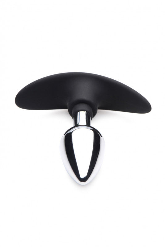 Dark Invader Metal and Silicone Anal Plug - Small