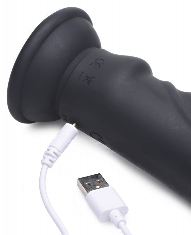 E-Stim and Vibrating  With Remote - Black