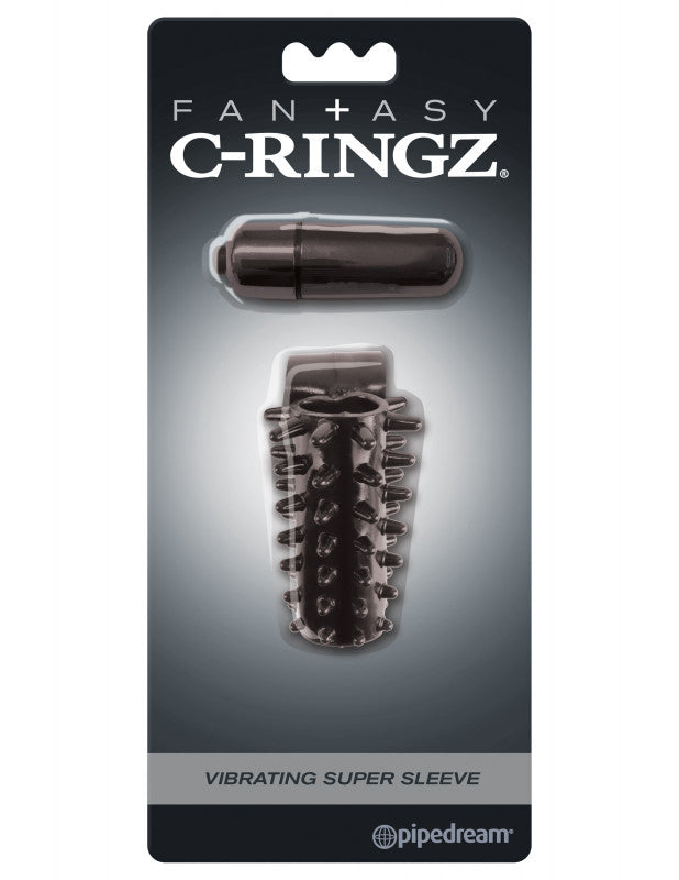 Fantasy C-Ringz Vibrating Super Sleeve Black