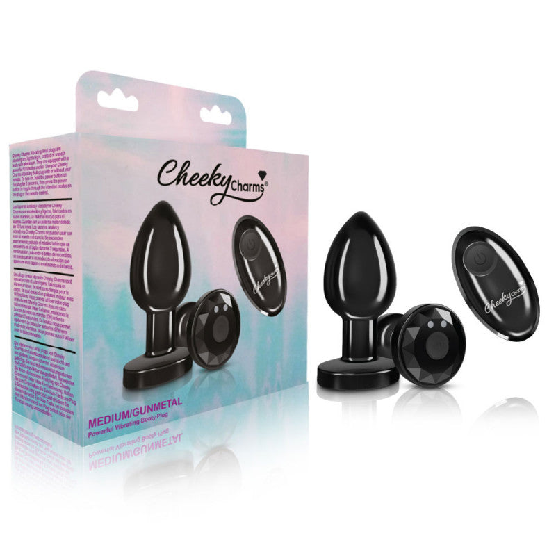 Cheeky Charms - Rechargeable Vibrating Metal Butt Plug With Remote Con - SomethingSexyPlanet Cheeky Charms - Rechargeable Vibrating Metal Butt Plug With Remote Con - SomethingSexyPlanet