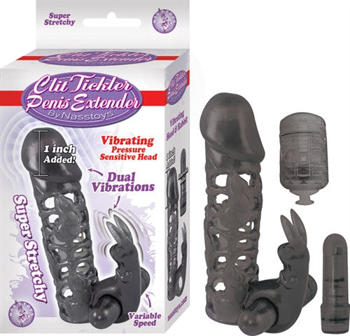 Clit Tickler Penis Extender - Black