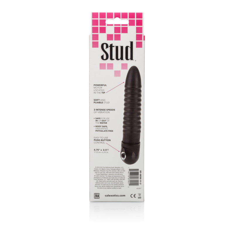 Waterproof Power Stud Ribbed Vibe - Black