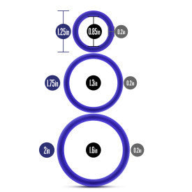 Performance - Vs4 Pure Premium Silicone Ring Set - Indigo