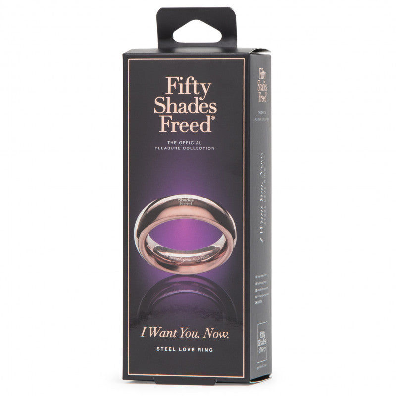 Fifty Shades Freed I Want You. Now. Steel Love  Ring