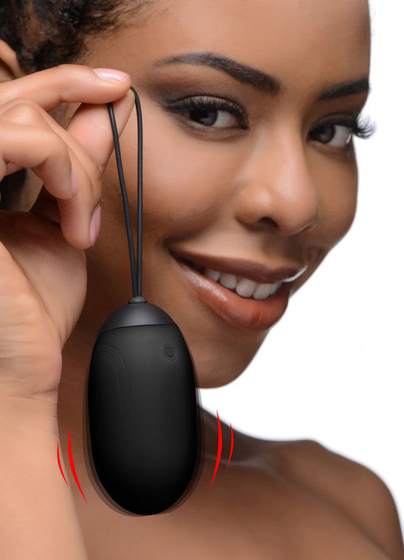 XL Silicone Remote Vibrating Egg - Black