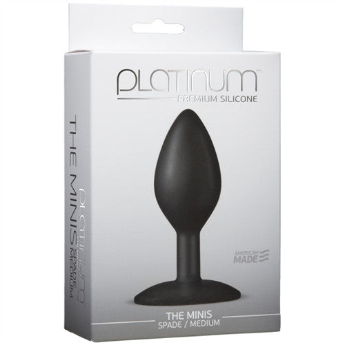 Platinum Premium Silicone - the Mini's - Spade Medium - Black