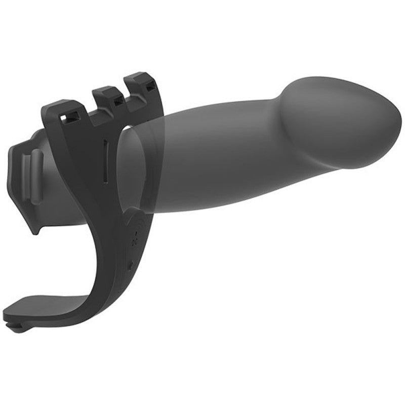 Body Extensions - Hollow Bulbed Strap-on 2-Piece  Set With  Vibrator - Black