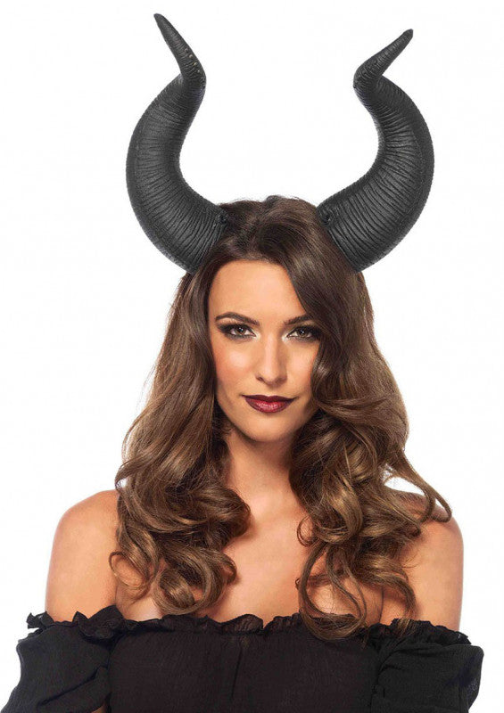 Latex Animal Horn Head Piece Black