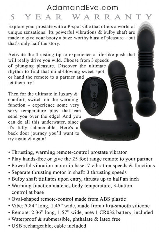 Warming Thrusting Prostate Probe