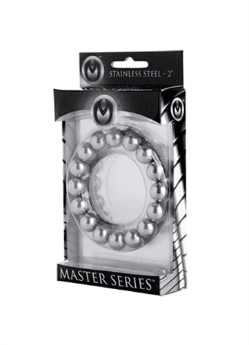 Meridian 2-Inch Stainless Steel Beaded ring