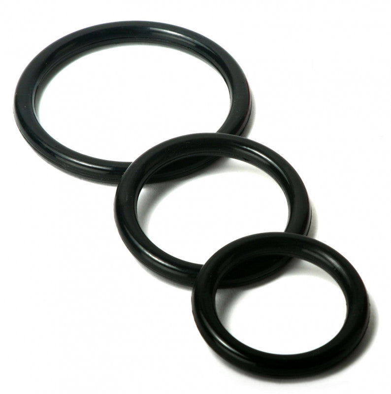 Trinity Silicone C Rings - Black