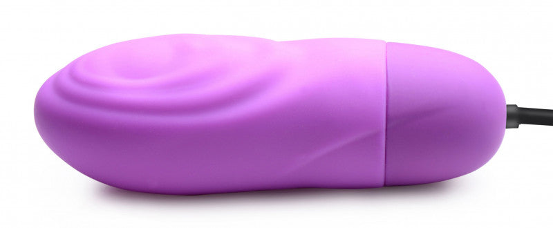 7x Pulsing Rechargeable Silicone Bullet- Purple
