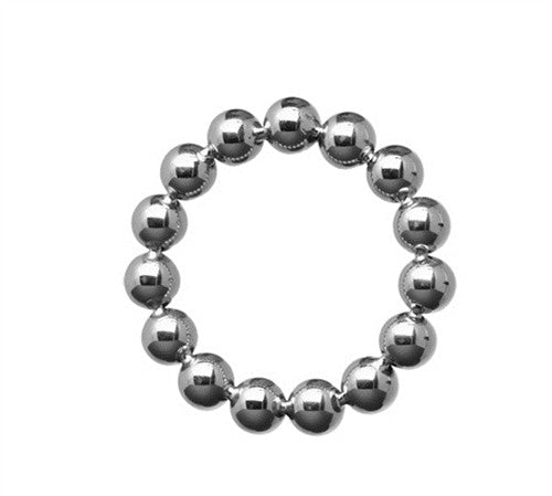 Meridian 2-Inch Stainless Steel Beaded ring